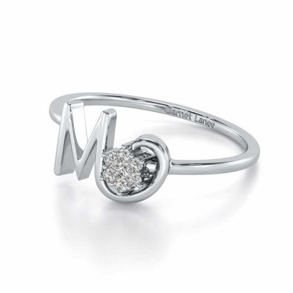Blossom M Silver Ring - White Gold - Image 2