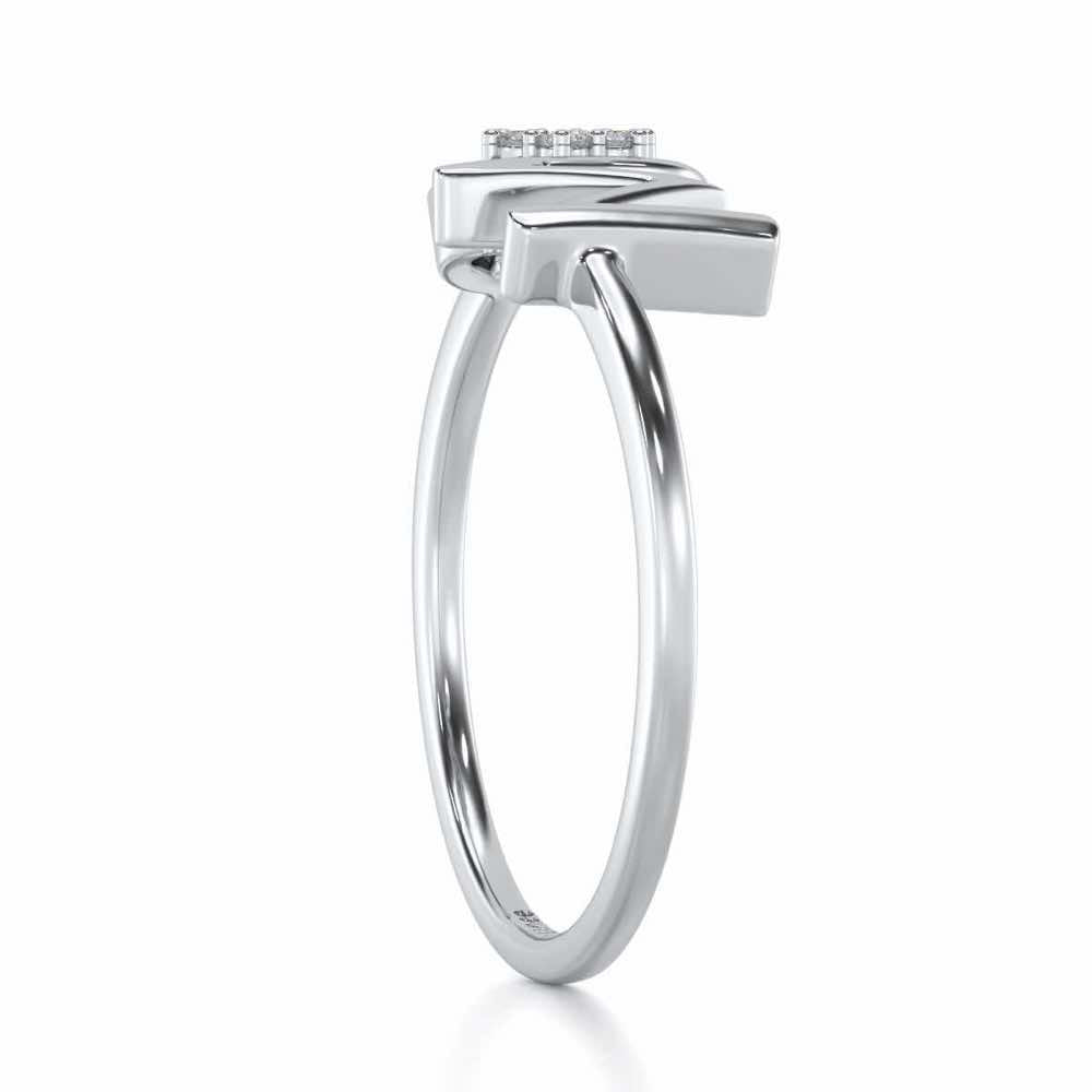 Blossom M Silver Ring - White Gold - Image 3