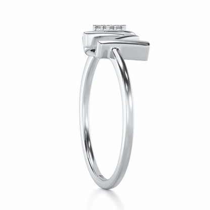Blossom M Silver Ring - White Gold - Image 3