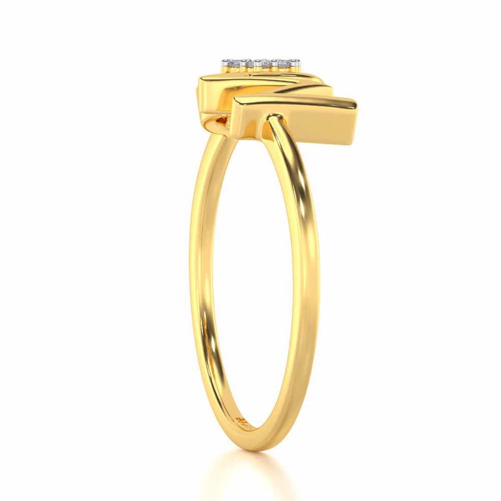 Blossom M Silver Ring - Yellow Gold - Image 3