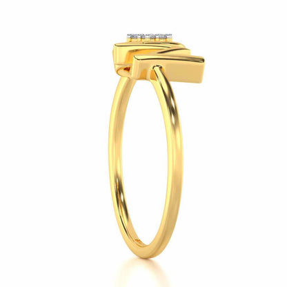Blossom M Silver Ring - Yellow Gold - Image 3