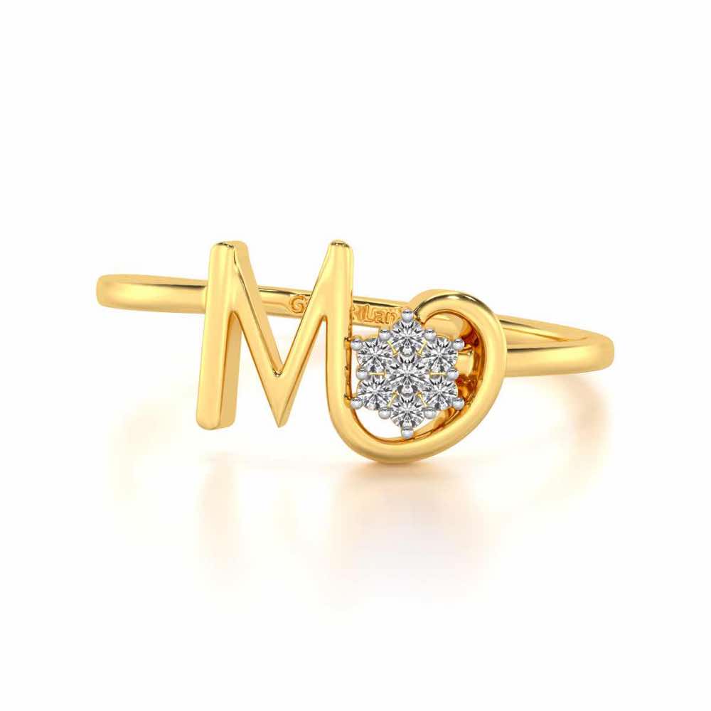 Blossom M Silver Ring - Yellow Gold - Image 4