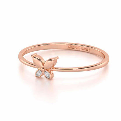 Blossoming Charm Silver Ring - Rose Gold - Image 2