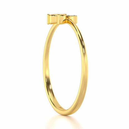 Blossoming Charm Silver Ring - Yellow Gold - Image 3
