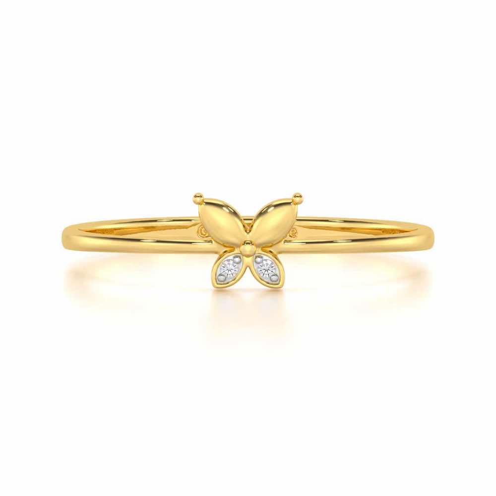 Blossoming Charm Silver Ring - Yellow Gold - Image 4