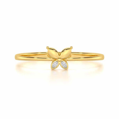 Blossoming Charm Silver Ring - Yellow Gold - Image 4
