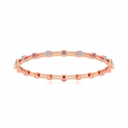Blue Charn Silver Bangles - Rose Gold - Image 5
