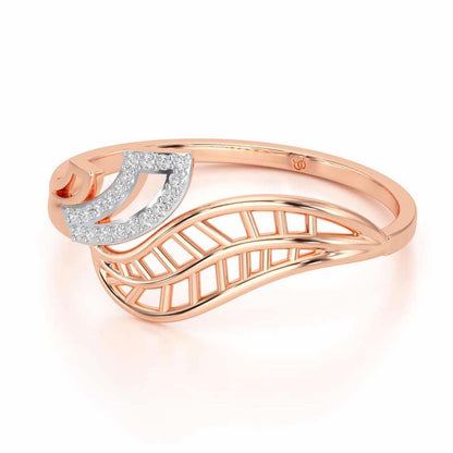 Blushing Beauty Silver Ring - Rose Gold - Image 2