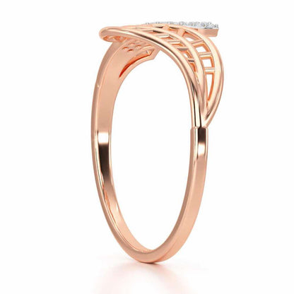 Blushing Beauty Silver Ring - Rose Gold - Image 3
