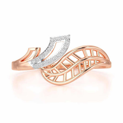 Blushing Beauty Silver Ring - Rose Gold - Image 4