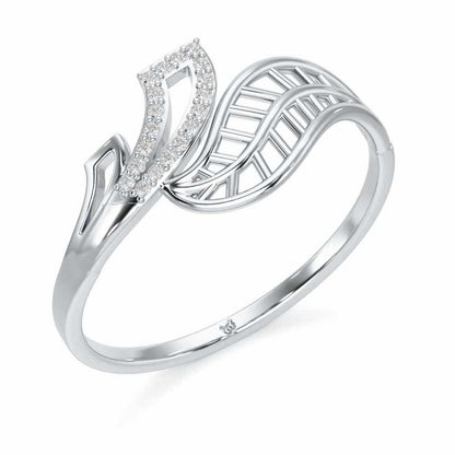 Blushing Beauty Silver Ring - White Gold - Image 1