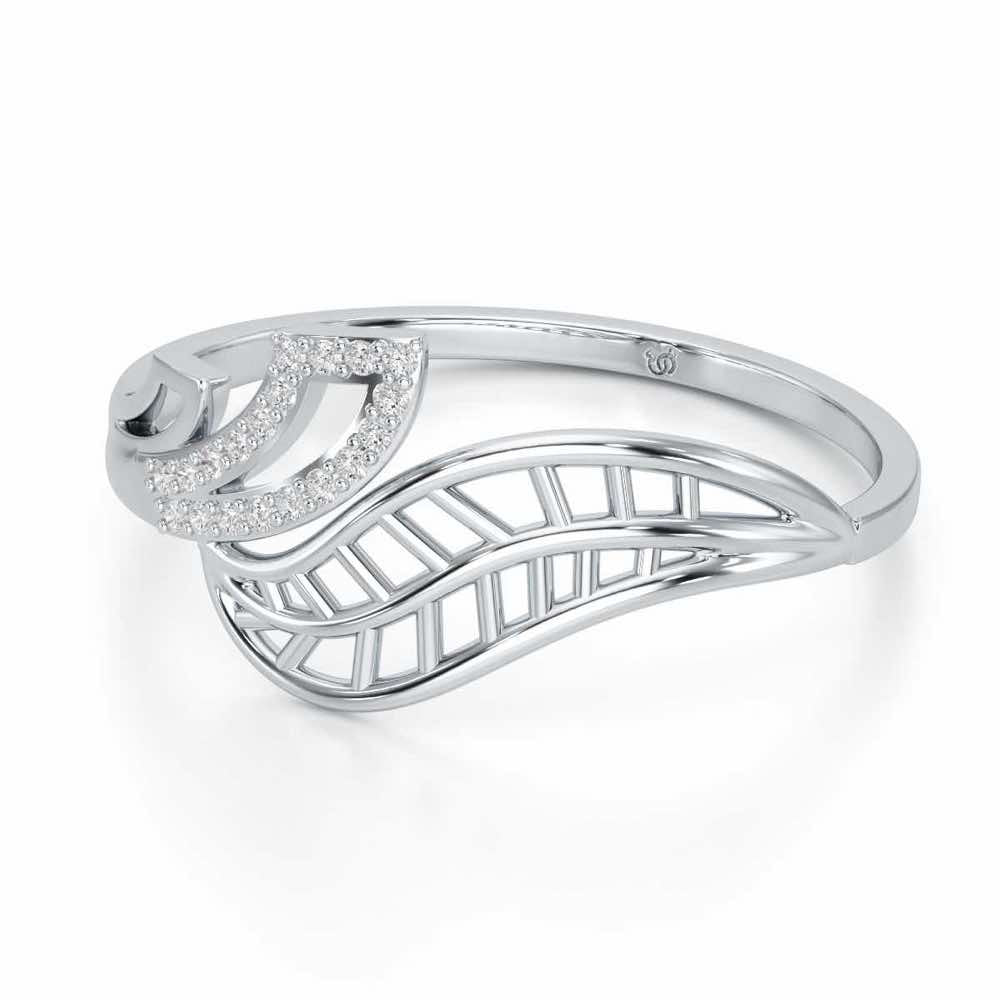 Blushing Beauty Silver Ring - White Gold - Image 2