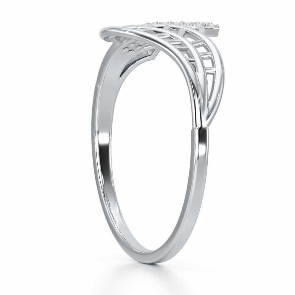 Blushing Beauty Silver Ring - White Gold - Image 3