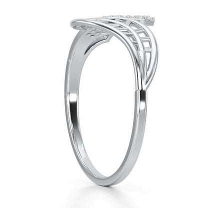 Blushing Beauty Silver Ring - White Gold - Image 3