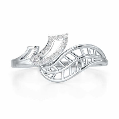 Blushing Beauty Silver Ring - White Gold - Image 4