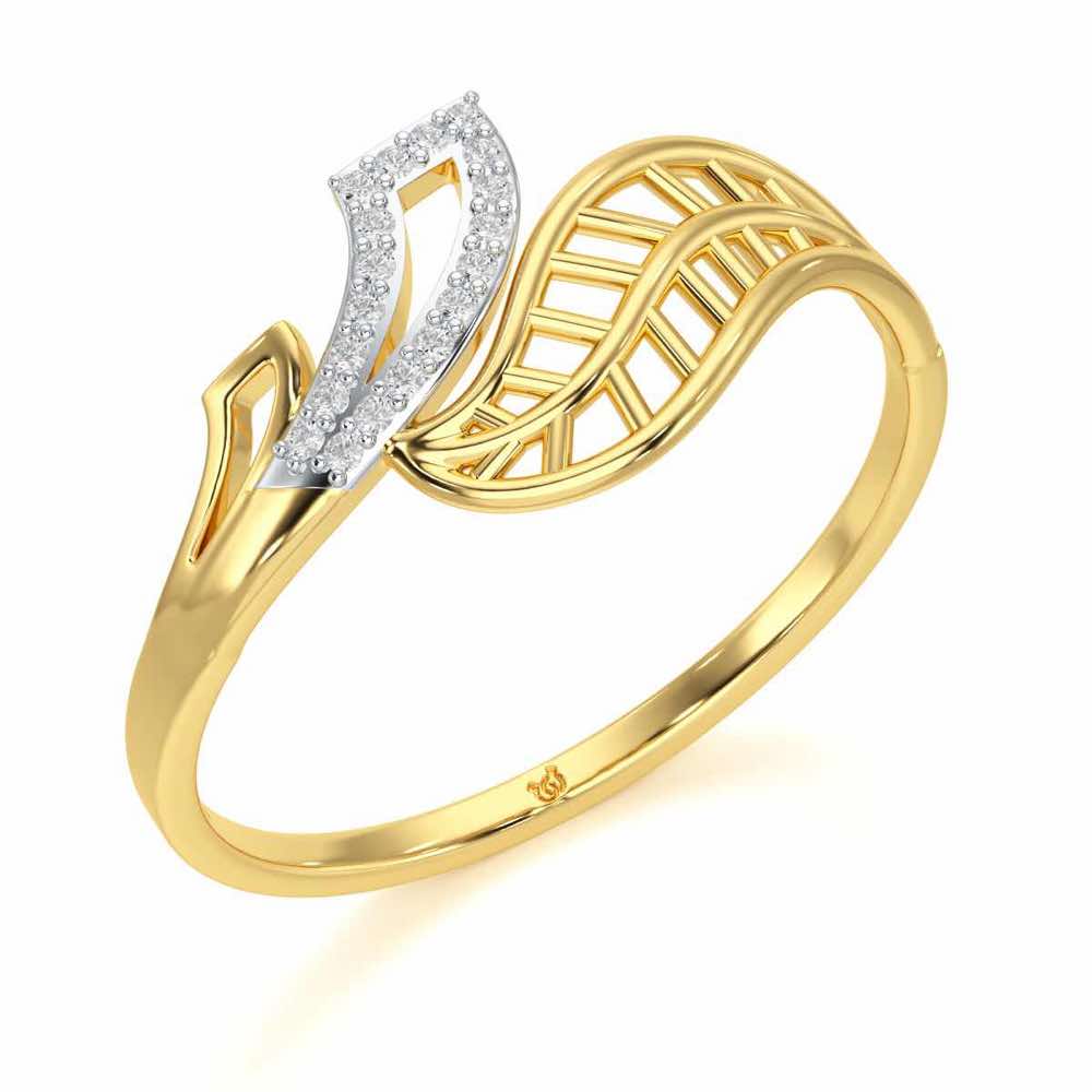 Blushing Beauty Silver Ring - Yellow Gold - Image 1