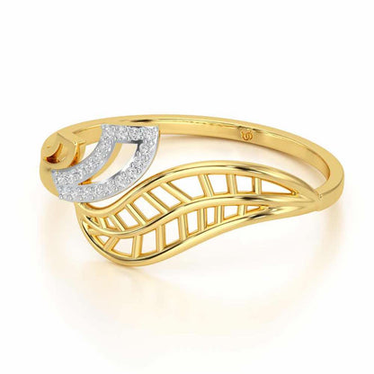 Blushing Beauty Silver Ring - Yellow Gold - Image 2