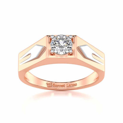 Bold Elegance Solitaire Ring For Men - Rose Gold - Image 2