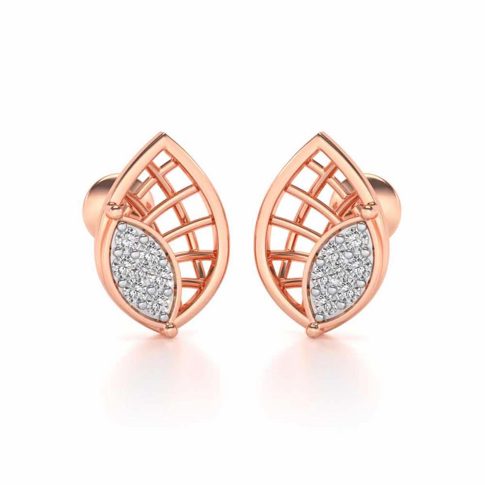 Bourgeon Maile Silver Studs - Rose Gold - Image 1