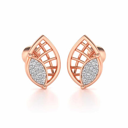 Bourgeon Maile Silver Studs - Rose Gold - Image 1