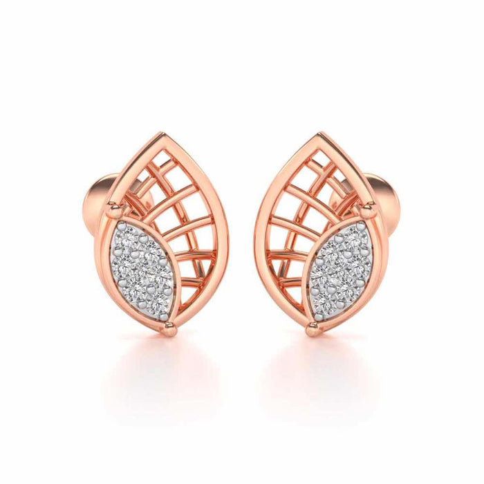 Bourgeon Maile Silver Studs - Rose Gold - Image 1