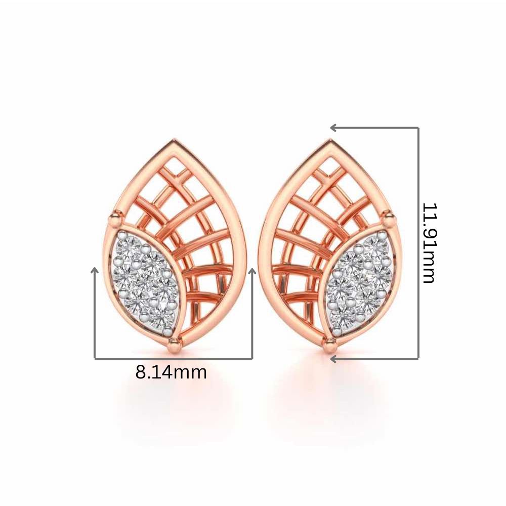 Bourgeon Maile Silver Studs - Rose Gold - Image 2