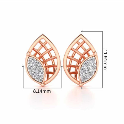 Bourgeon Maile Silver Studs - Rose Gold - Image 2