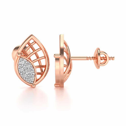 Bourgeon Maile Silver Studs - Rose Gold - Image 4