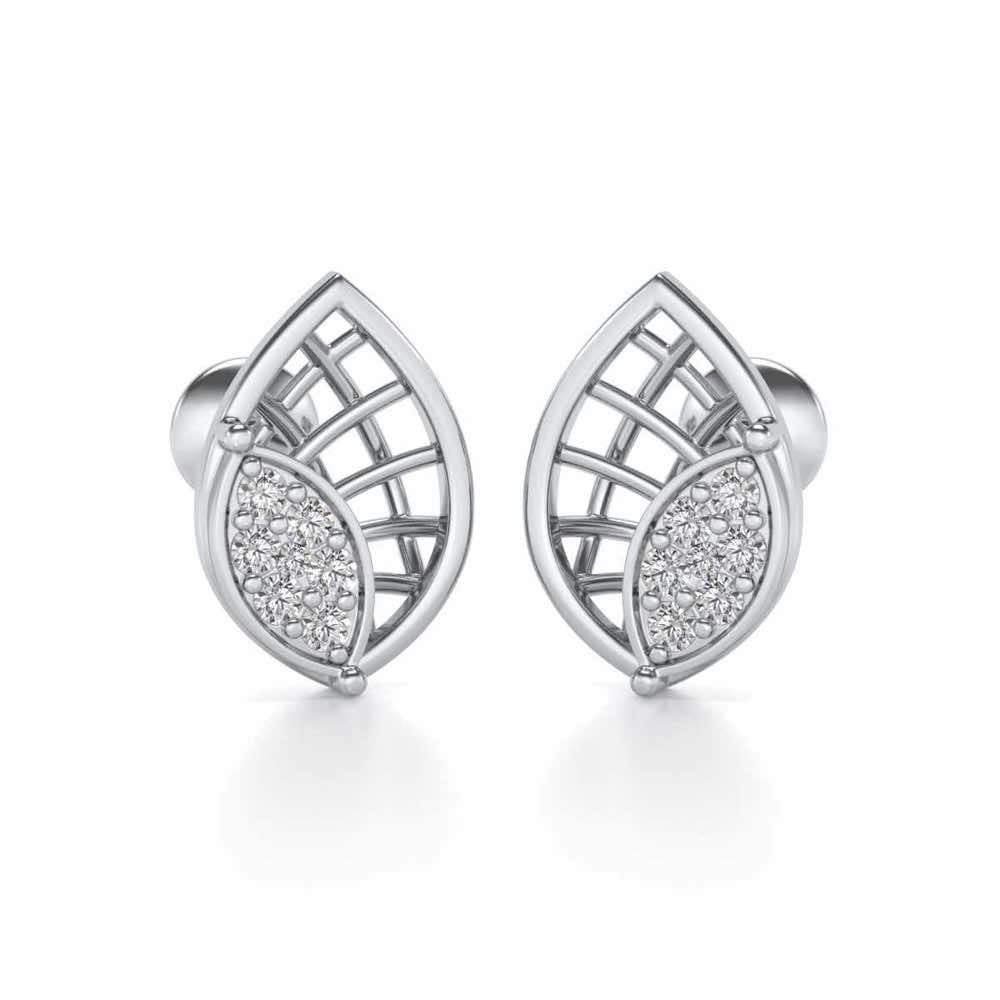 Bourgeon Maile Silver Studs - White Gold - Image 1