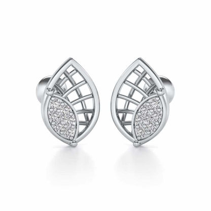 Bourgeon Maile Silver Studs - White Gold - Image 1