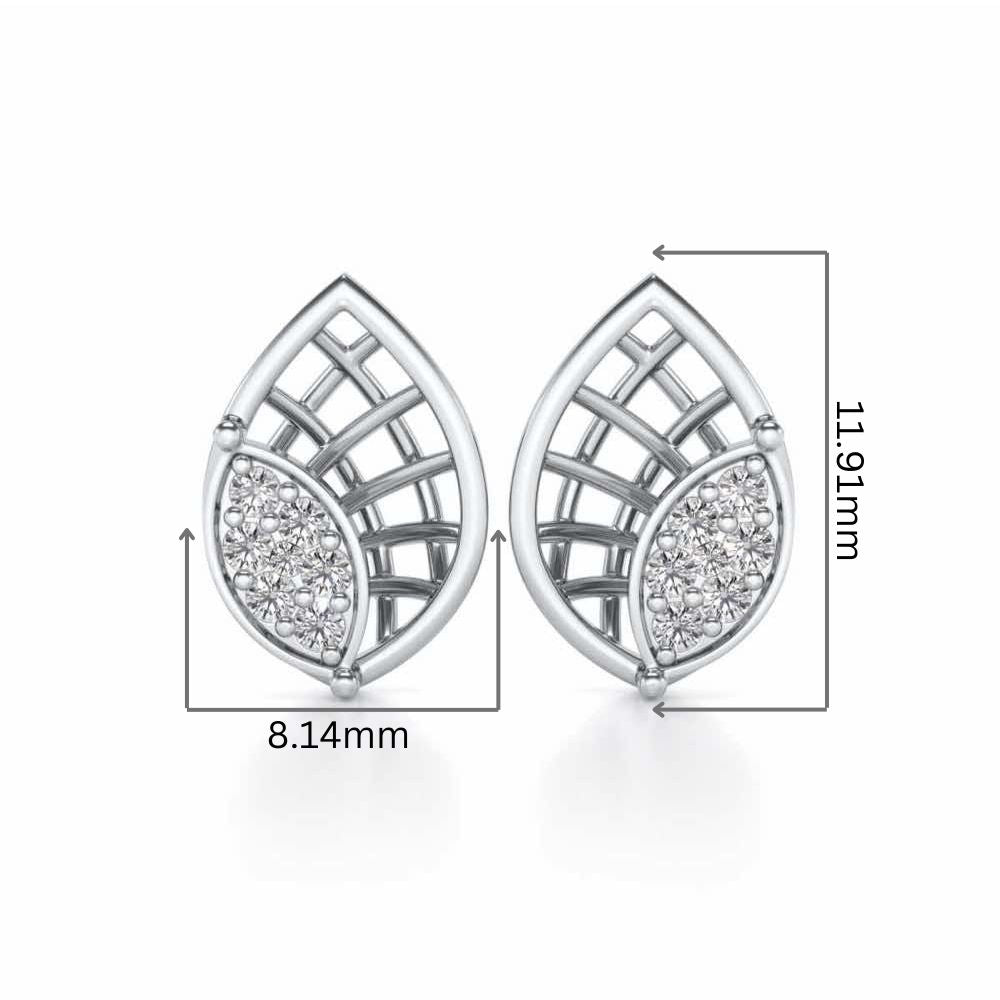 Bourgeon Maile Silver Studs - White Gold - Image 2