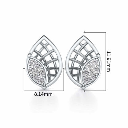 Bourgeon Maile Silver Studs - White Gold - Image 2