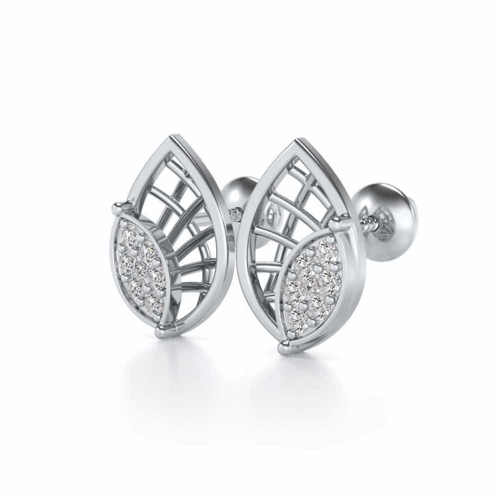 Bourgeon Maile Silver Studs - White Gold - Image 3