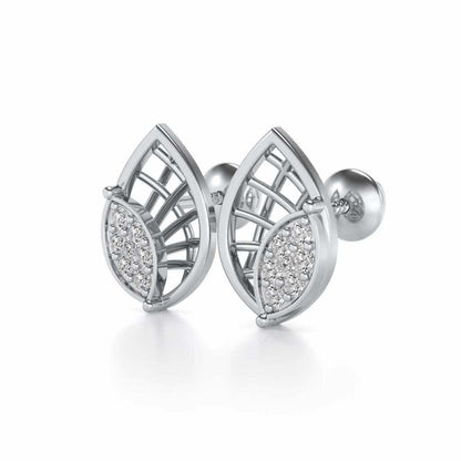 Bourgeon Maile Silver Studs - White Gold - Image 3