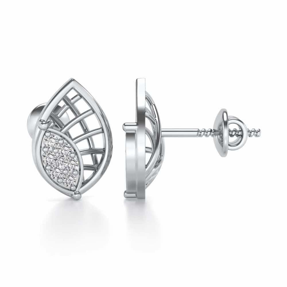 Bourgeon Maile Silver Studs - White Gold - Image 4