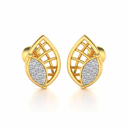 Bourgeon Maile Silver Studs - Yellow Gold - Image 1