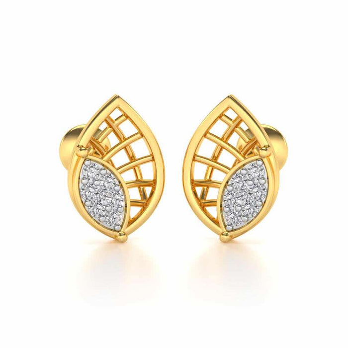 Bourgeon Maile Silver Studs - Yellow Gold - Image 1