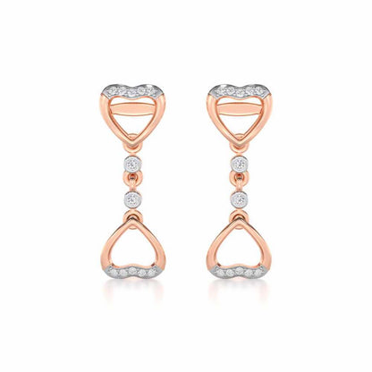 Bow Culture Silver Earrings - Rose Gold - Image 1