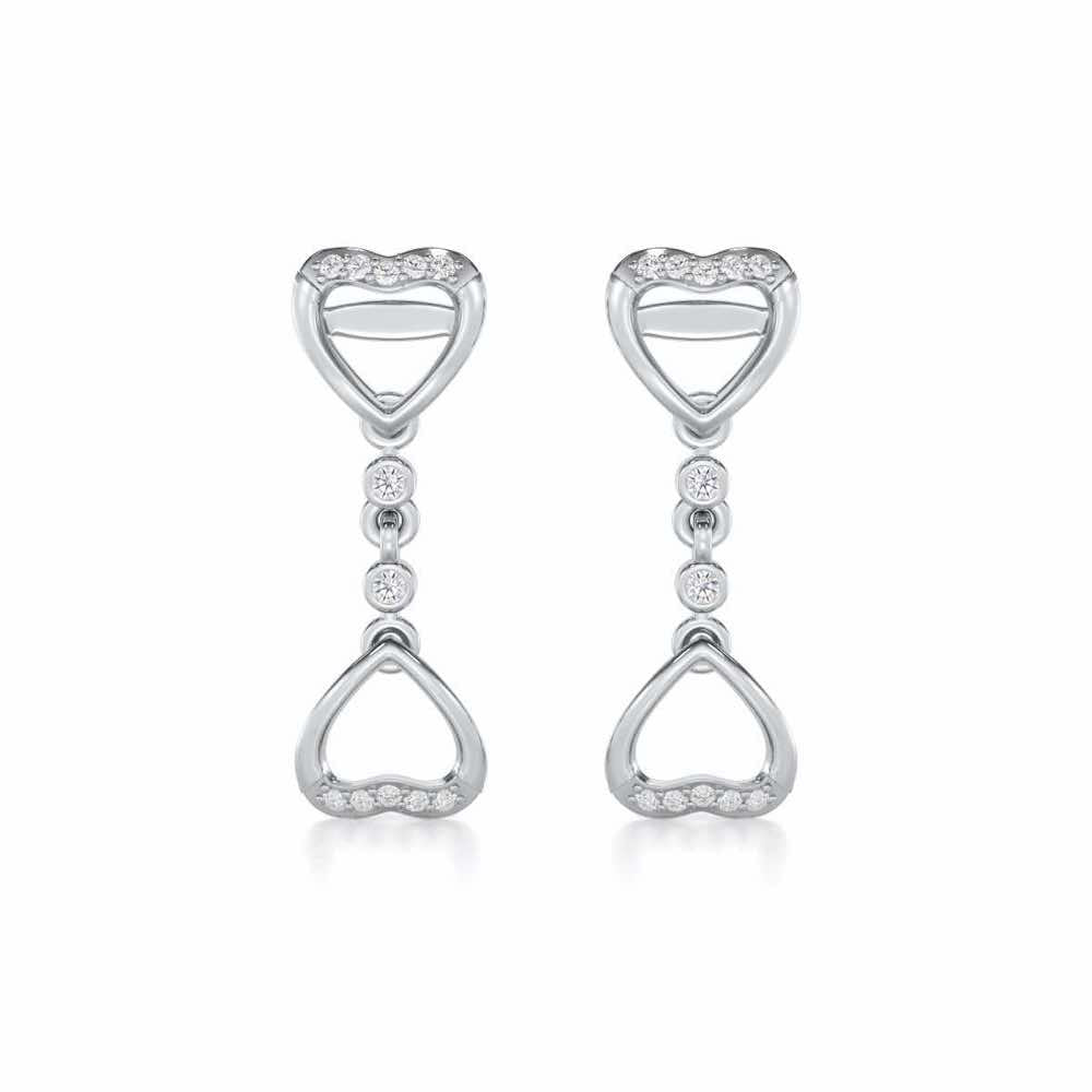 Bow Culture Silver Earrings - White Gold - Image 1