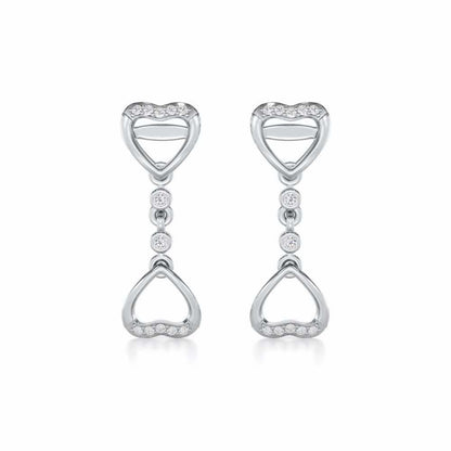 Bow Culture Silver Earrings - White Gold - Image 1