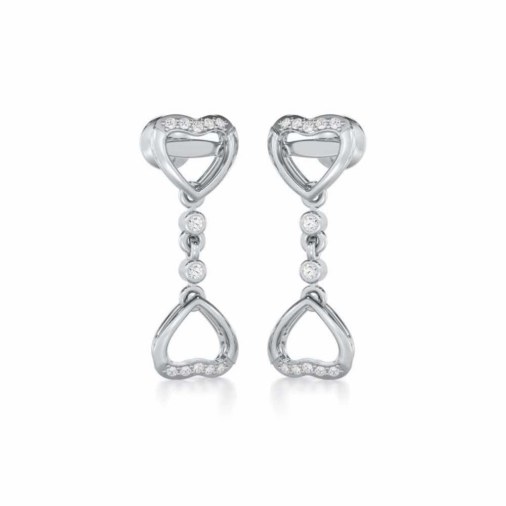 Bow Culture Silver Earrings - White Gold - Image 2
