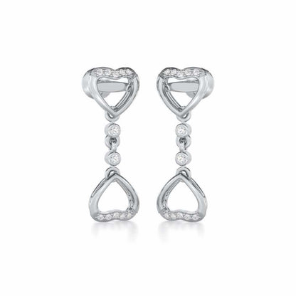 Bow Culture Silver Earrings - White Gold - Image 2