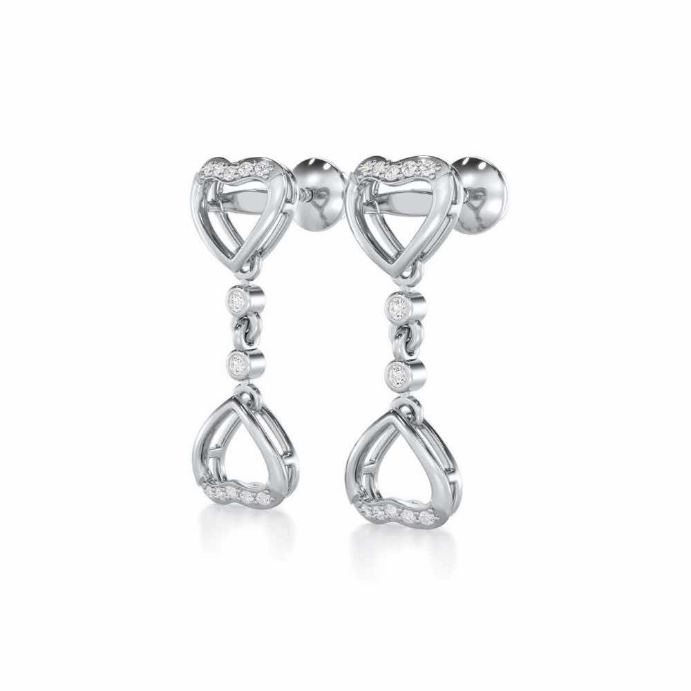 Bow Culture Silver Earrings - White Gold - Image 3