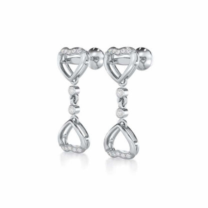 Bow Culture Silver Earrings - White Gold - Image 3