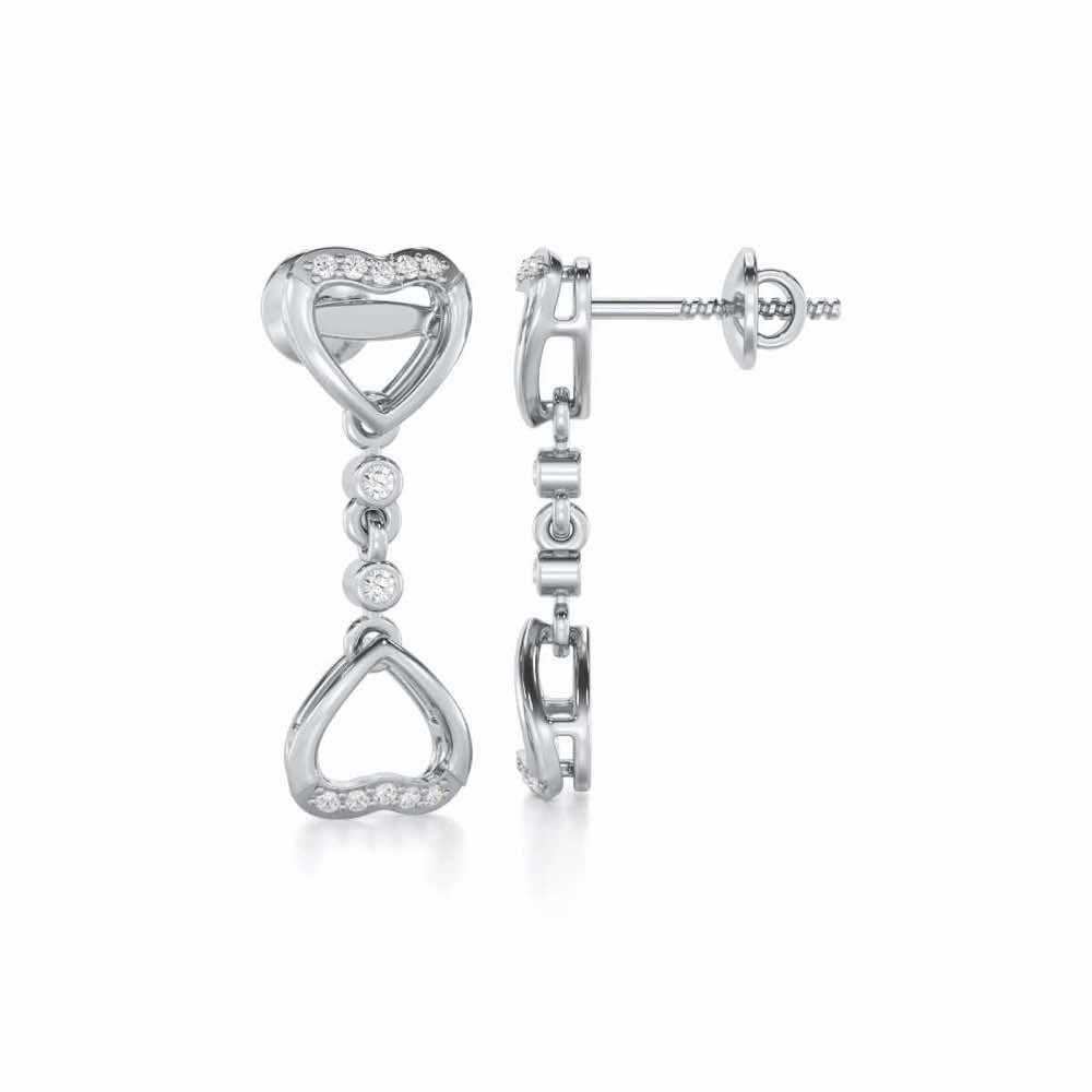 Bow Culture Silver Earrings - White Gold - Image 4