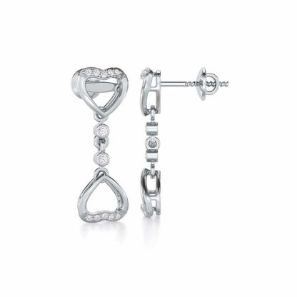 Bow Culture Silver Earrings - White Gold - Image 4