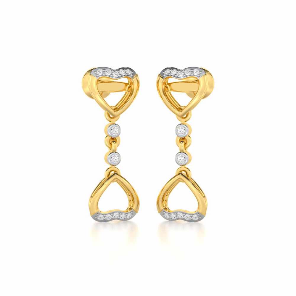 Bow Culture Silver Earrings - Yellow Gold - Image 2