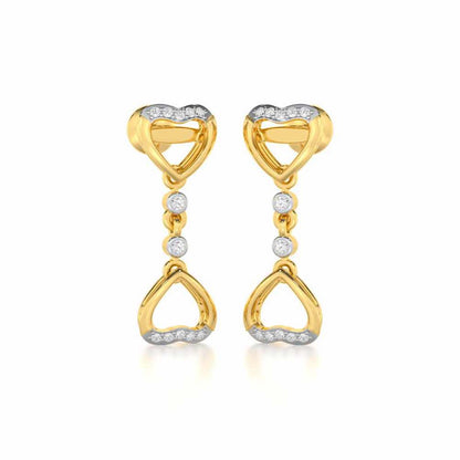 Bow Culture Silver Earrings - Yellow Gold - Image 2