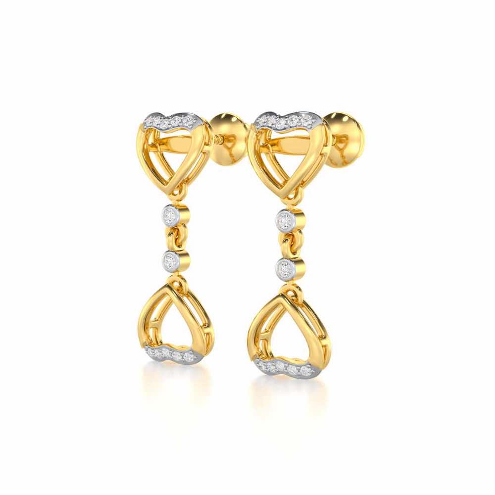 Bow Culture Silver Earrings - Yellow Gold - Image 3