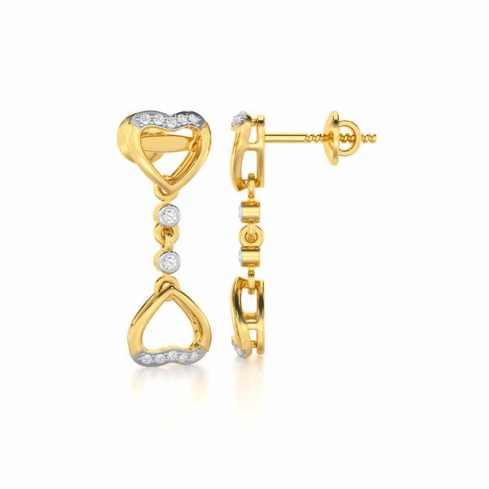 Bow Culture Silver Earrings - Yellow Gold - Image 4